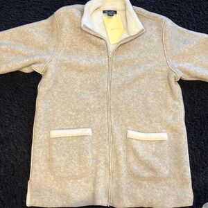 QVC Denim & Co  Beige Zip-Up Jacket